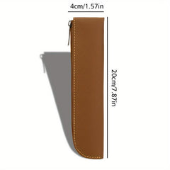 Leather Pencil Case Stationery Storage Bag For Students