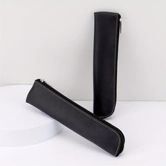Leather Pencil Case Stationery Storage Bag For Students