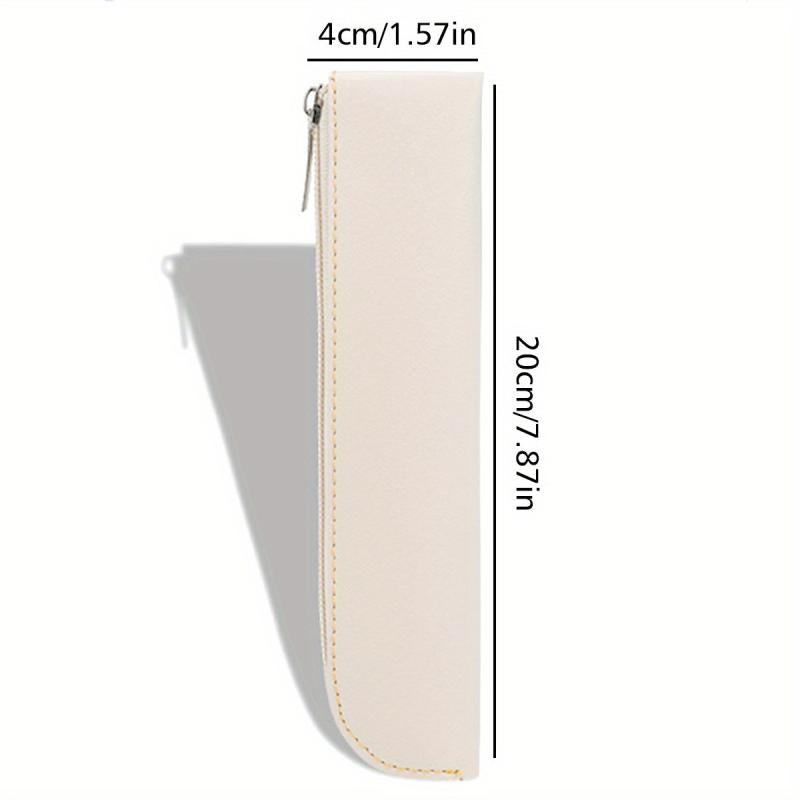 Leather Pencil Case Stationery Storage Bag For Students