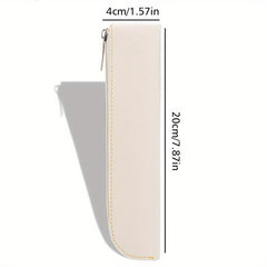 Leather Pencil Case Stationery Storage Bag For Students