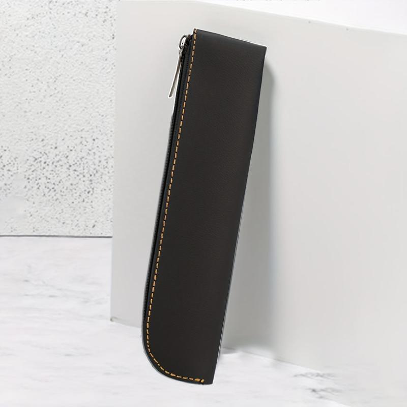 Leather Pencil Case Stationery Storage Bag For Students