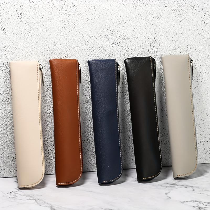 Leather Pencil Case Stationery Storage Bag For Students