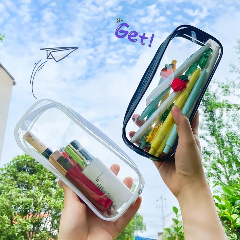 Clear PVC Zipper Pencil Bag for Toiletries & Makeup