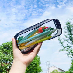 Clear PVC Zipper Pencil Bag for Toiletries & Makeup