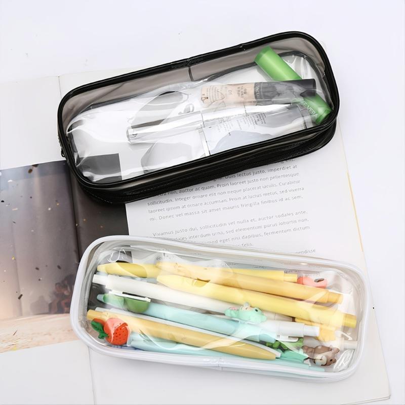 Clear PVC Zipper Pencil Bag for Toiletries & Makeup