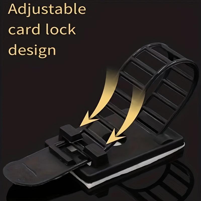 25pcs Adjustable Cable Organizer Clip Self Adhesive Tape Holder Cable Management