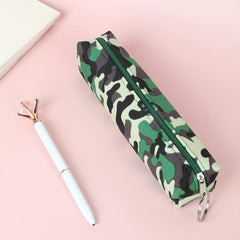 Camo Pencil Case Student Stationery Organizer