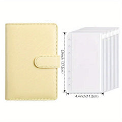 A6 PU Leather Budget Binder Notebook Cash Envelopes System