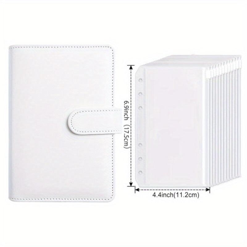 A6 PU Leather Budget Binder Notebook Cash Envelopes System