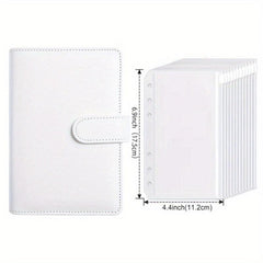 A6 PU Leather Budget Binder Notebook Cash Envelopes System