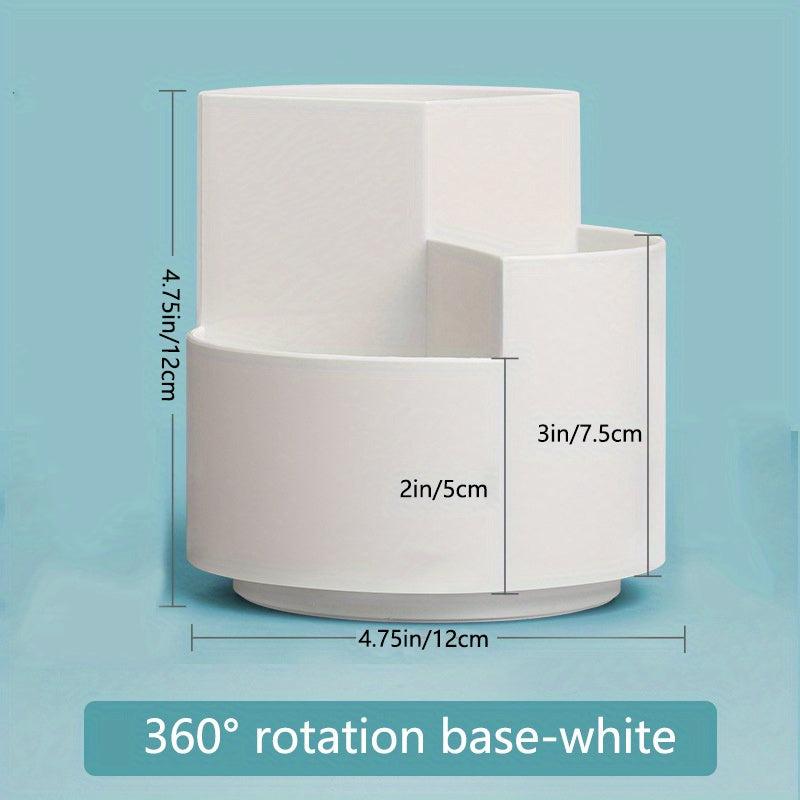 Rotating Pen Holder 3 Divided Slots Revolving Pencil Cup Stationery Organizer
