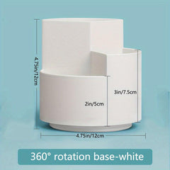 Rotating Pen Holder 3 Divided Slots Revolving Pencil Cup Stationery Organizer