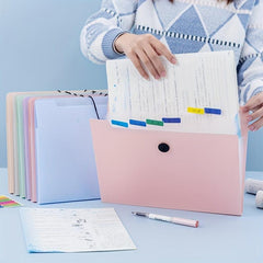 Morandi A4 File Folder Organ Bag Student Test Paper Bag