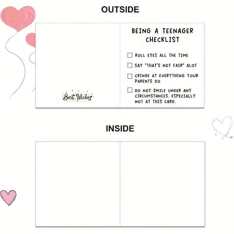 Funny Teenagers Birthday Card - Perfect for 14th-17th Son Daughter Niece Nephew