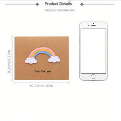12pcs 3D Greeting Cards with Envelope Birthday Gift Thanksgiving Blessing
