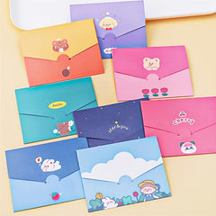 DIY Cartoon Bear Foldables: 8pcs Greeting Cards Kit
