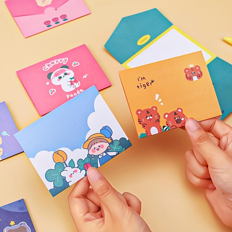 DIY Cartoon Bear Foldables: 8pcs Greeting Cards Kit