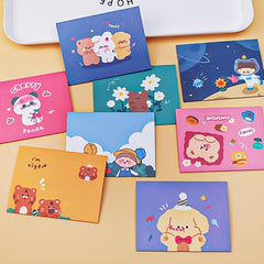 DIY Cartoon Bear Foldables: 8pcs Greeting Cards Kit