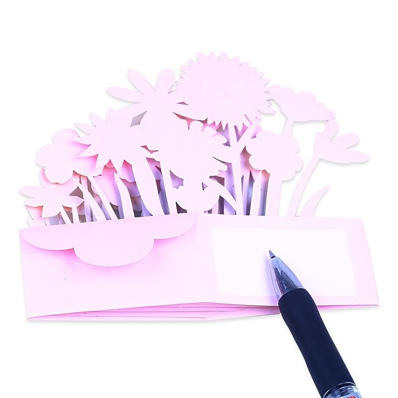 3D Bouquet Pop Up Thank You Card Valentines Card Teacher Appreciation Cards