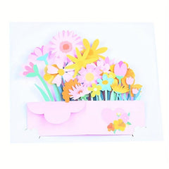 3D Bouquet Pop Up Thank You Card Valentines Card Teacher Appreciation Cards