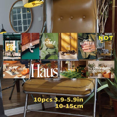 10pcs Magazine Cover Card Gift Adds Stylish Touch to Room Decor