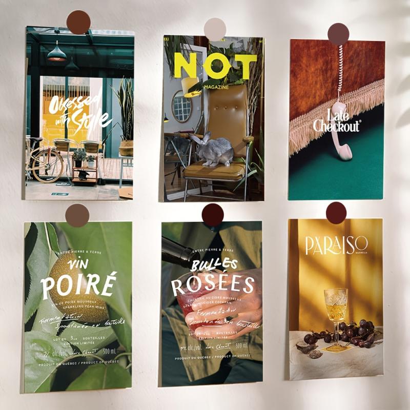 10pcs Magazine Cover Card Gift Adds Stylish Touch to Room Decor