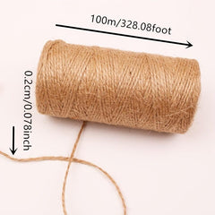 100m Natural Jute Twine for Gardening Plant Wrapping Arts & Crafts