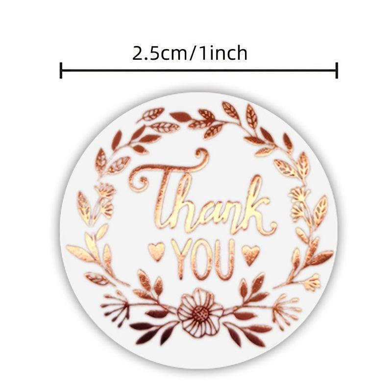 500Pcs Round 'Thank You' Sealing Stickers for Weddings & Holidays