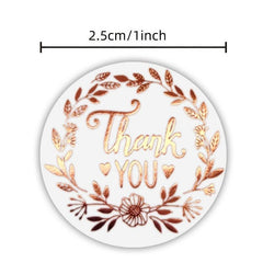 500Pcs Round 'Thank You' Sealing Stickers for Weddings & Holidays