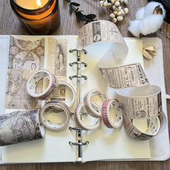 8 Roll Washi Tape Set for Crafting Scrapbooking
