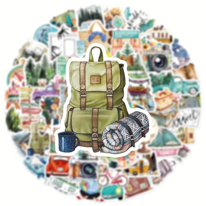 50Pcs Retro Travel Series Stickers Motorcycle Laptop Cup Waterproof Sticker