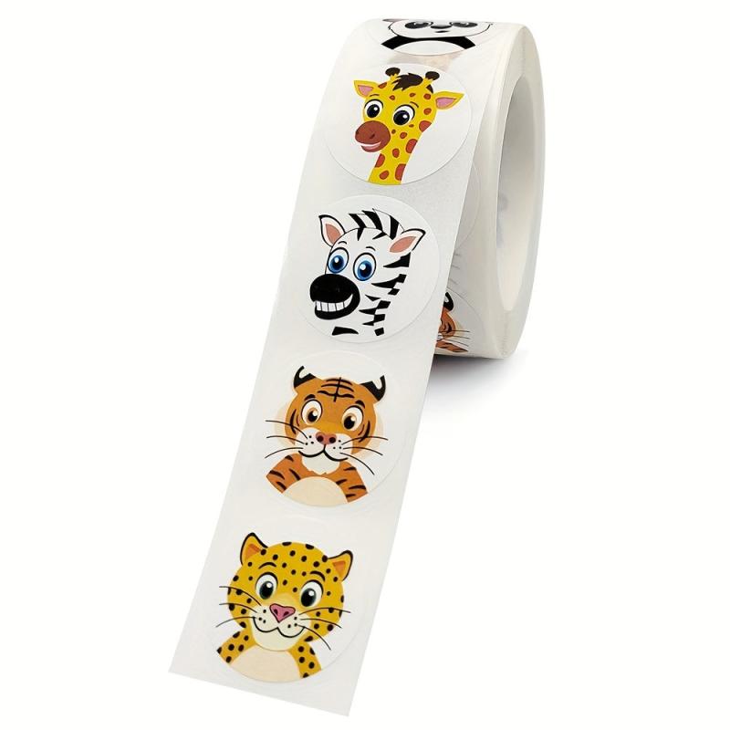 500 Sheets Cartoon Animal Stickers Reward Labels Preschool Teacher Supplies