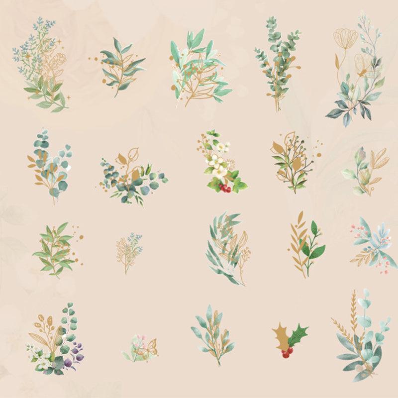 40pcs Vintage Floral Stickers for Scrapbooks Journals Laptops & Bottles