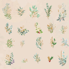40pcs Vintage Floral Stickers for Scrapbooks Journals Laptops & Bottles