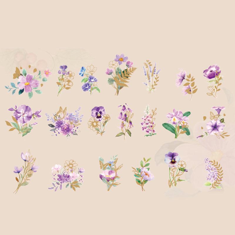 40pcs Vintage Floral Stickers for Scrapbooks Journals Laptops & Bottles
