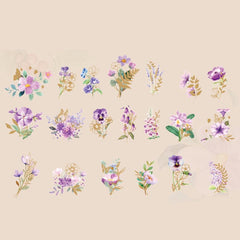 40pcs Vintage Floral Stickers for Scrapbooks Journals Laptops & Bottles