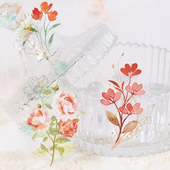 40pcs Vintage Floral Stickers for Scrapbooks Journals Laptops & Bottles