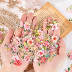 40pcs Vintage Floral Stickers for Scrapbooks Journals Laptops & Bottles