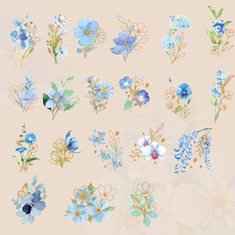 40pcs Vintage Floral Stickers for Scrapbooks Journals Laptops & Bottles
