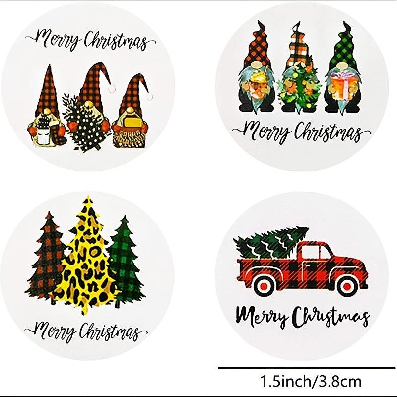 500pcs Roll Sticker Christmas Holiday Self Adhesive Label