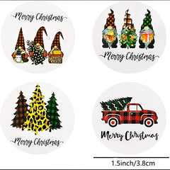 500pcs Roll Sticker Christmas Holiday Self Adhesive Label