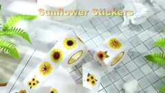 500pcs Sunflower Stickers 8 Patterns Perfect for Envelope Closure Candy Bag