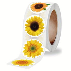 500pcs Sunflower Stickers 8 Patterns Perfect for Envelope Closure Candy Bag