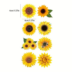 500pcs Sunflower Stickers 8 Patterns Perfect for Envelope Closure Candy Bag