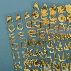 Bronzing Alphabet Stickers for DIY Arts and Crafts
