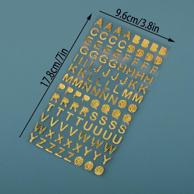 Bronzing Alphabet Stickers for DIY Arts and Crafts