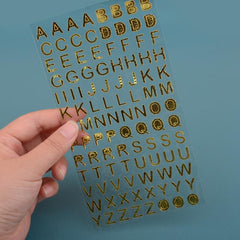 Bronzing Alphabet Stickers for DIY Arts and Crafts