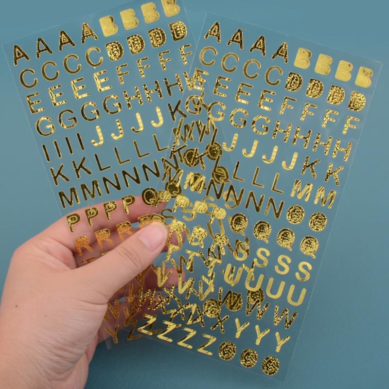 Bronzing Alphabet Stickers for DIY Arts and Crafts