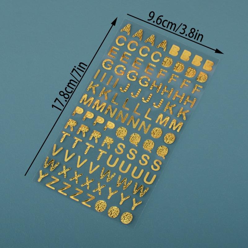 Bronzing Alphabet Stickers for DIY Arts and Crafts