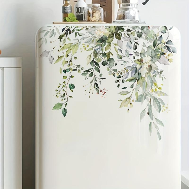 Green Plant Leaf Wall Stickers for Home Decor